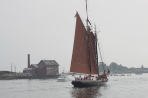 The Roseway Schooner sails in Gloucester, MA, August 31, 2013.